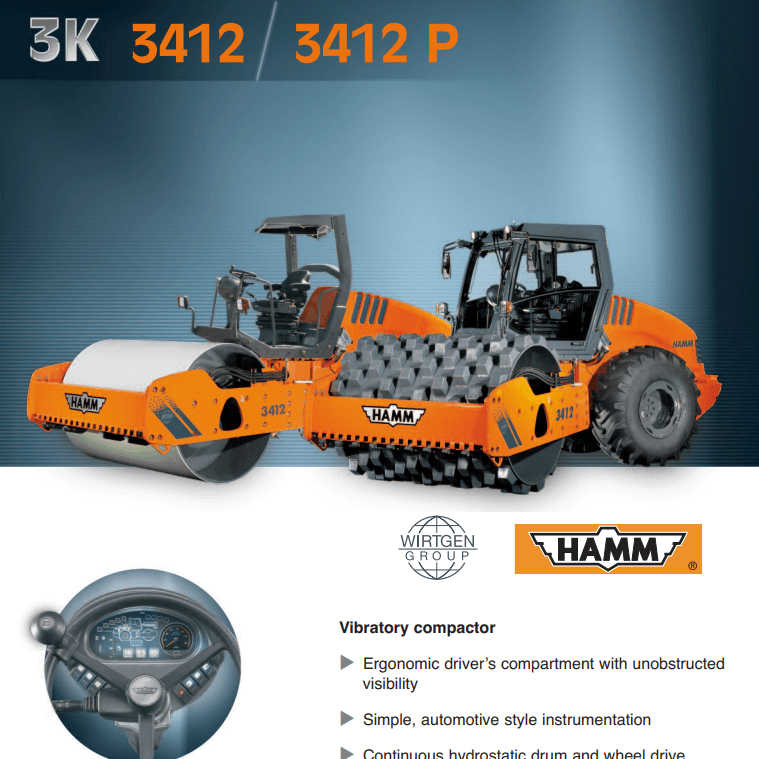 HAMM 3412 Specs Sheet