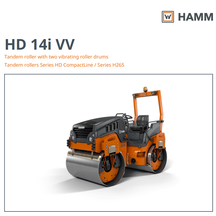 Hamm HD14 VV Specs Sheet